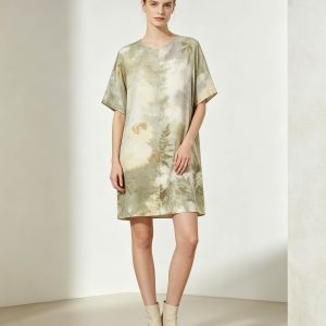 Sage Botanical Hand Dye Mini Dress