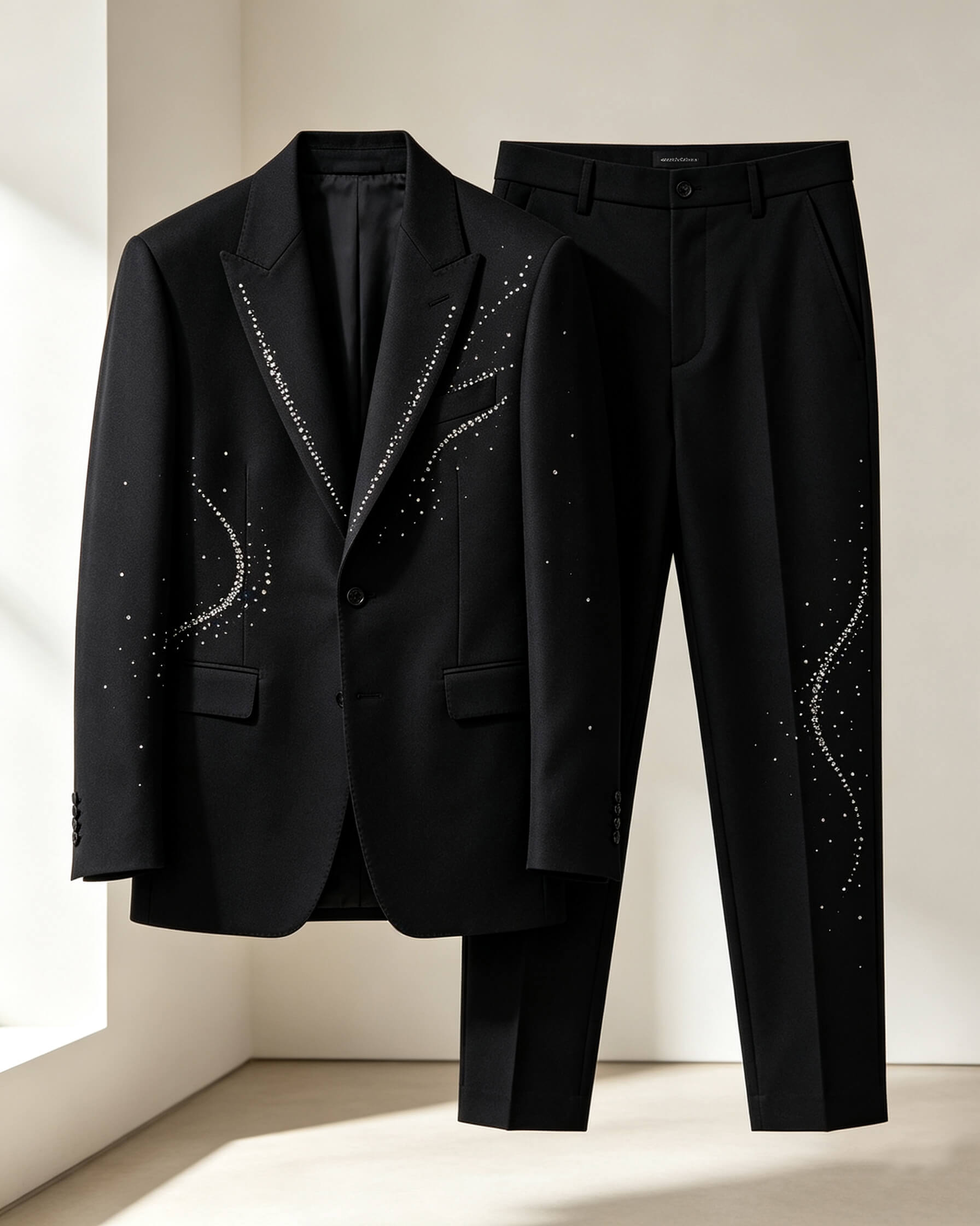 Hot-fix Rhinestone Tailored Suit - Image 4